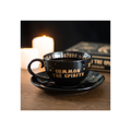 Black Talking Board Teacup and Saucer