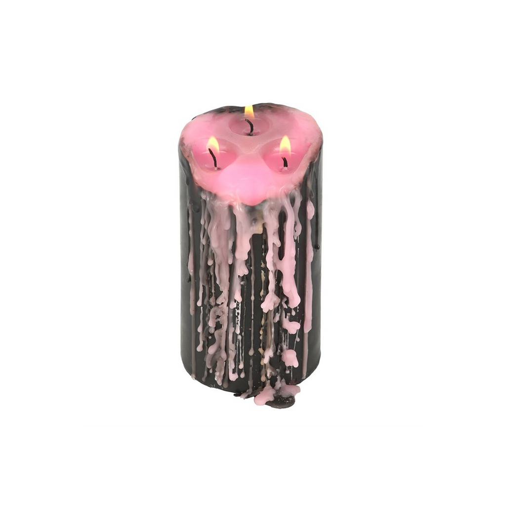Large Pink Vampire Tears Pillar Candle