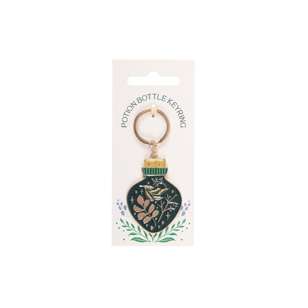 Green Witch Potion Bottle Keyring