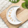 12cm Moon Phase Crescent Ceramic Trinket Tray