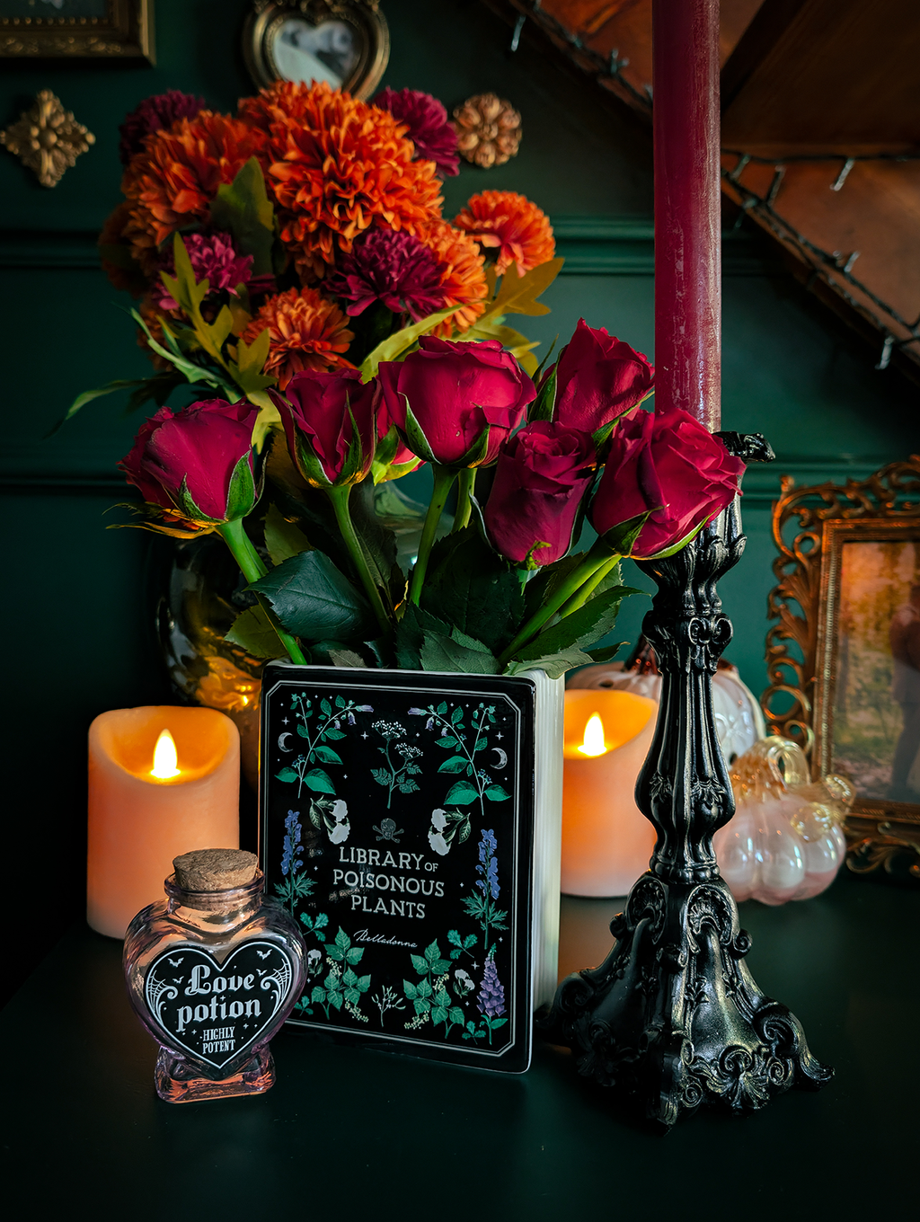 Gothic Gifts Love Potion Decorative Glass Heart Potion Bottle