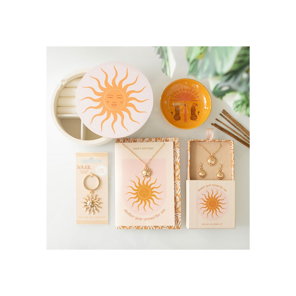 Sun Earring and Necklace Set